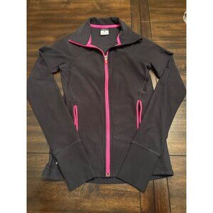 Nike Dri-Fit Womens Full Zip Jacket Size S Black & Pink Runninng Fitness